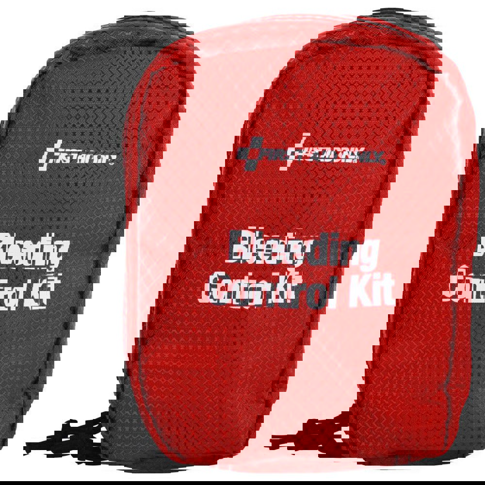 Emergency Prep Kits; Kit Type: Bleeding Control ; Container Type: Pouch ; Container Material: Nylon ; Color: Red ; Overall Length: 7.00in ; Overall Height: 3.5in